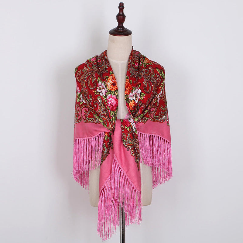 Russian Style Muslim Autumn And Winter Warm Shawl