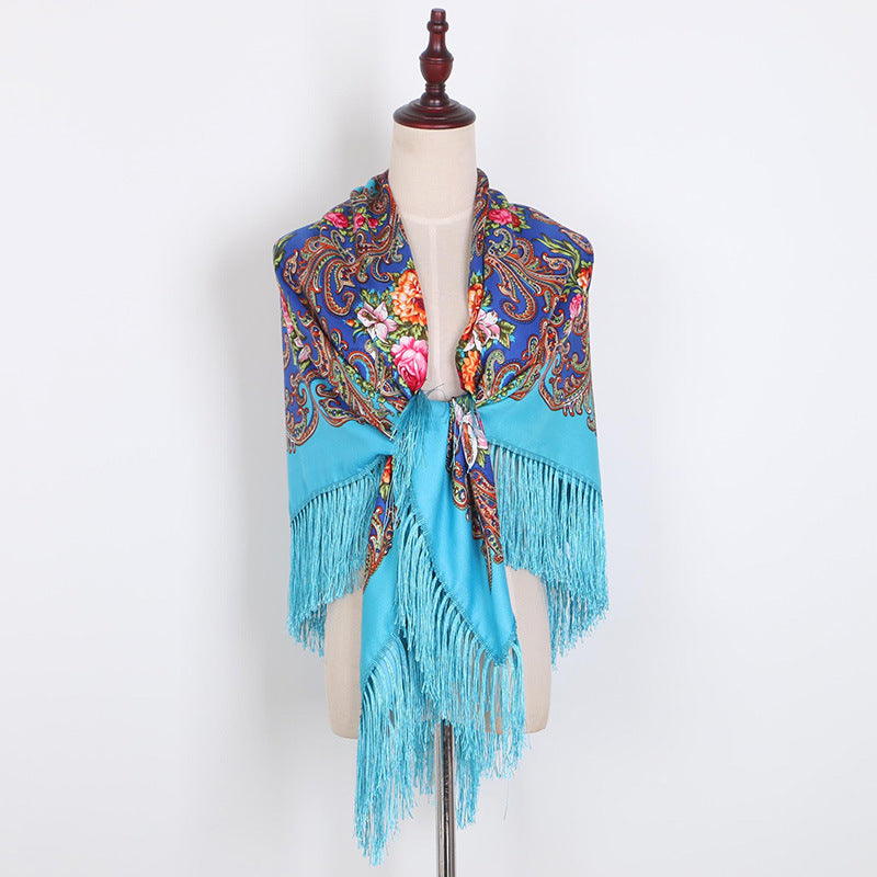Russian Style Muslim Autumn And Winter Warm Shawl