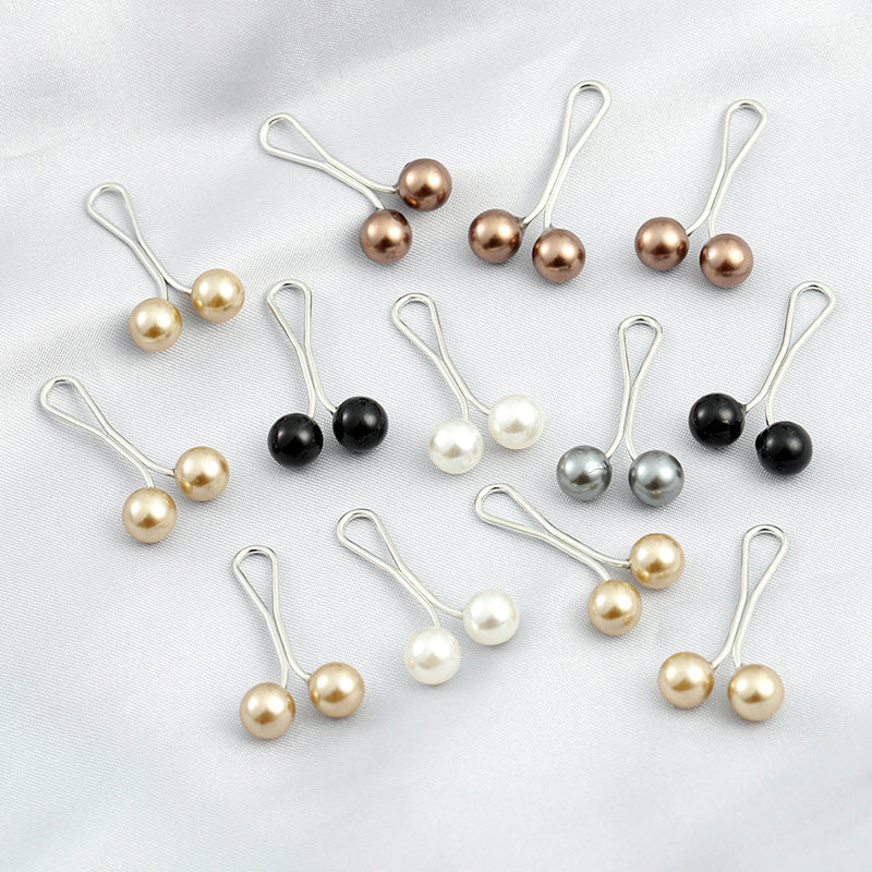 Creative Women's U-type Needle Pearl Scarf Clip Muslim Style Accessories Neck Clip Headscarf Accessories Small Jewelry