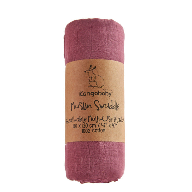 Cotton Retro Solid Color Muslim Baby Wrapper
