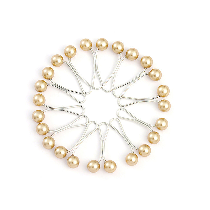 Creative Women's U-type Needle Pearl Scarf Clip Muslim Style Accessories Neck Clip Headscarf Accessories Small Jewelry