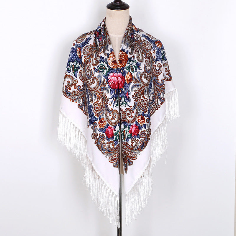 Russian Style Muslim Autumn And Winter Warm Shawl