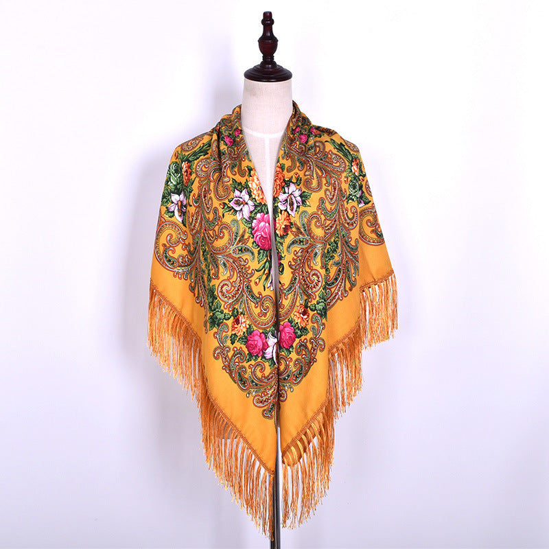 Russian Style Muslim Autumn And Winter Warm Shawl