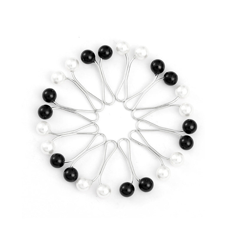 Creative Women's U-type Needle Pearl Scarf Clip Muslim Style Accessories Neck Clip Headscarf Accessories Small Jewelry