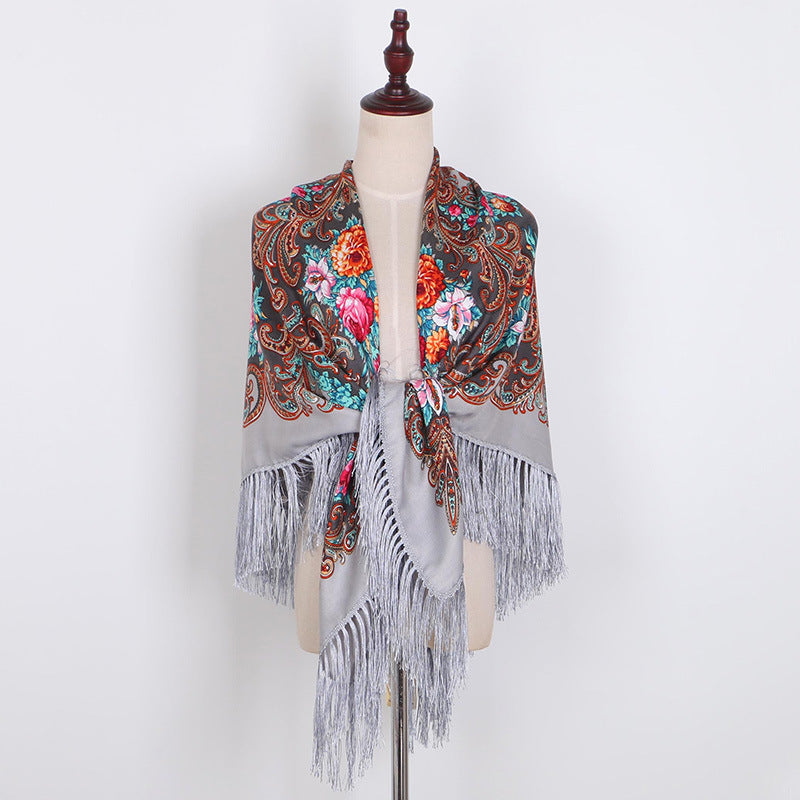 Russian Style Muslim Autumn And Winter Warm Shawl
