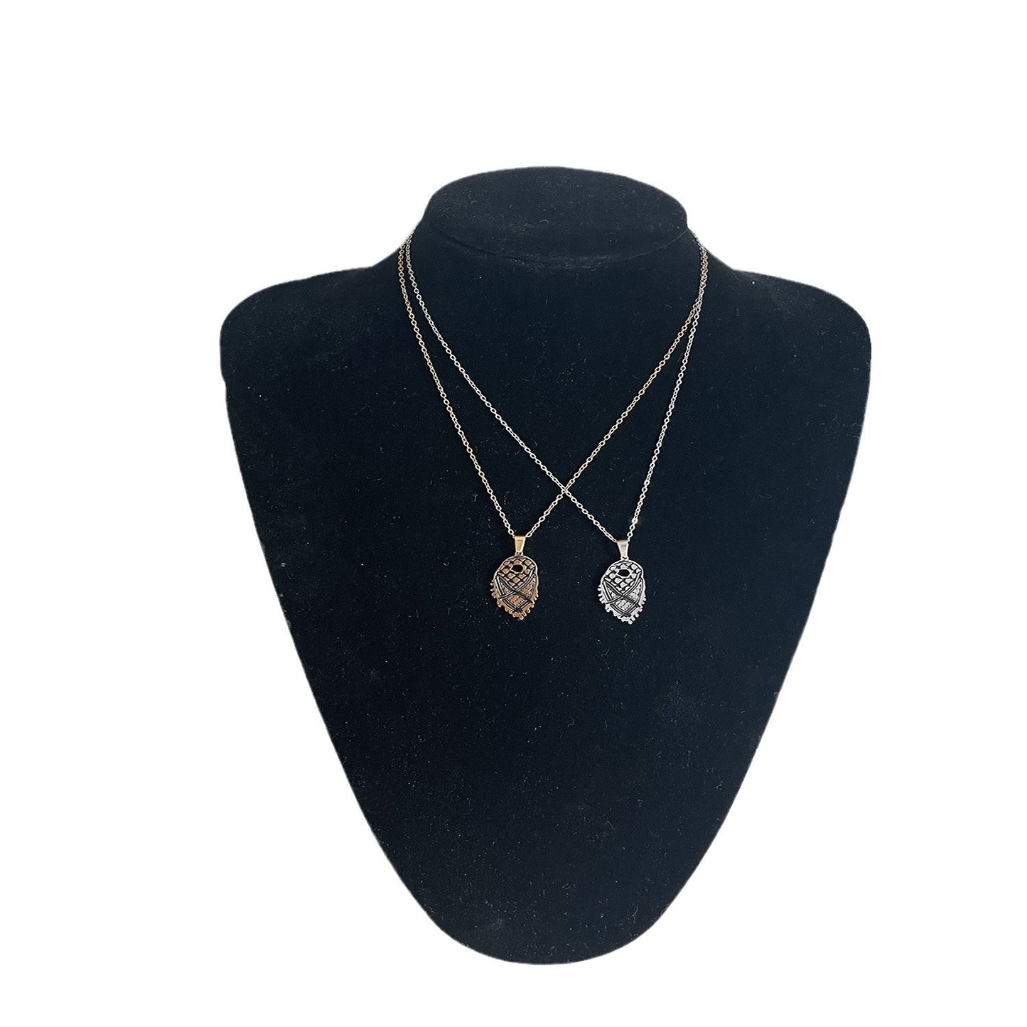 Stainless Steel Arab Palestine Gallery Fiya Scarf Necklace