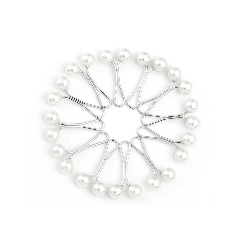 Creative Women's U-type Needle Pearl Scarf Clip Muslim Style Accessories Neck Clip Headscarf Accessories Small Jewelry