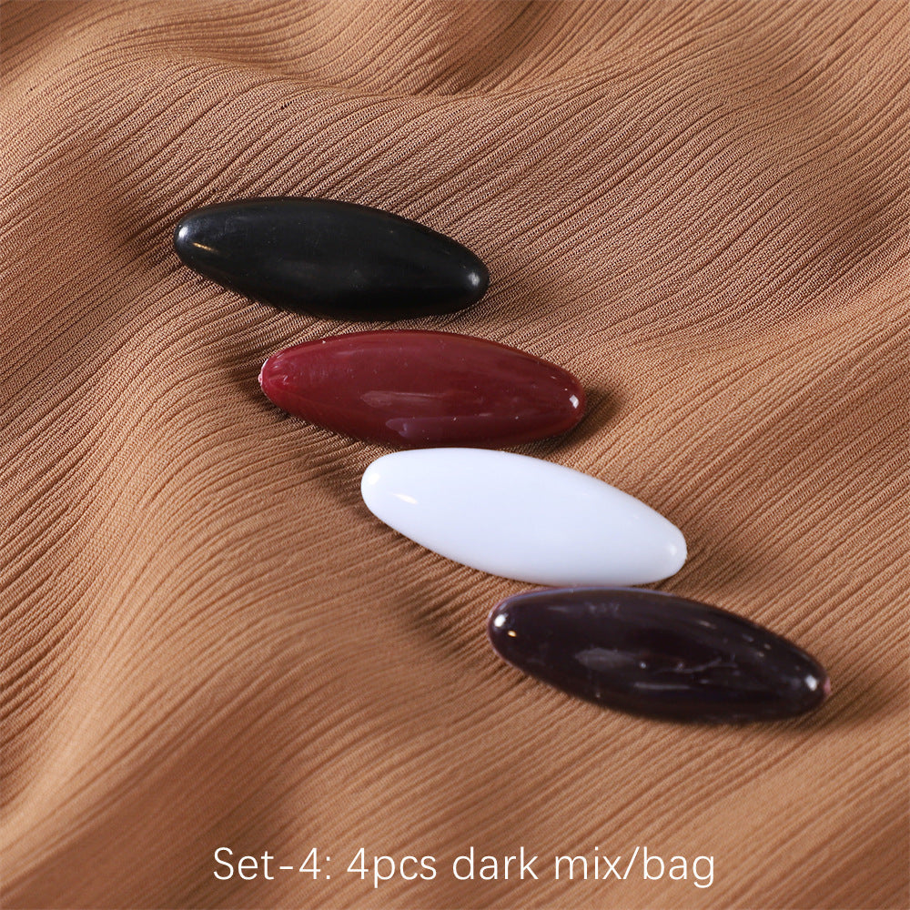 Oval Needle Color Muslim Headscarf Needle Scarf