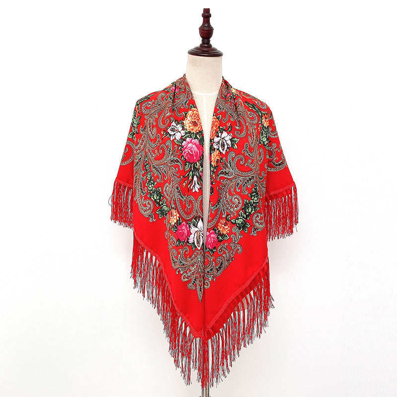 Russian Style Muslim Autumn And Winter Warm Shawl