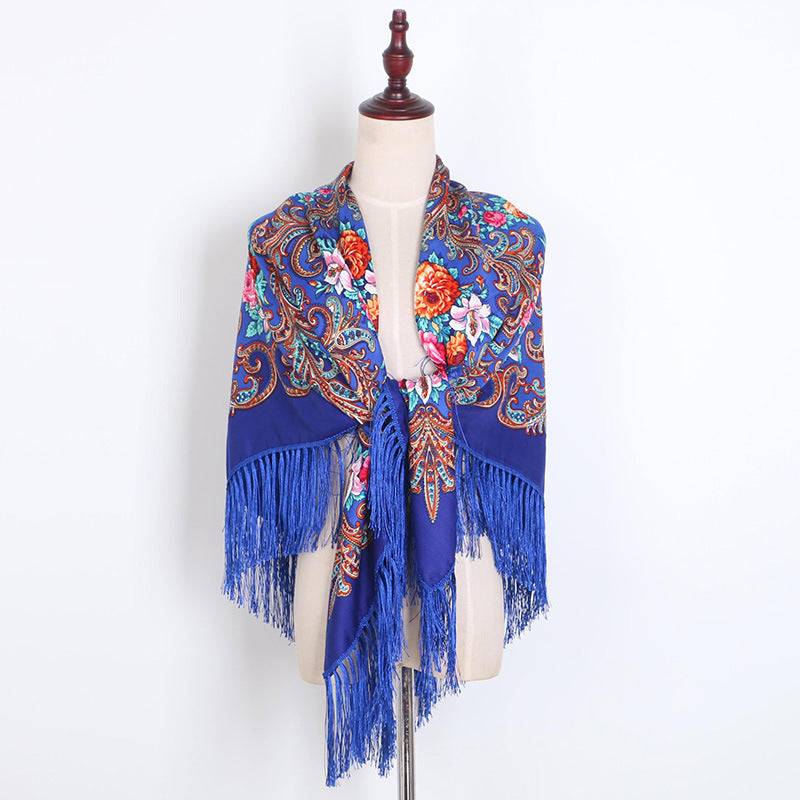 Russian Style Muslim Autumn And Winter Warm Shawl