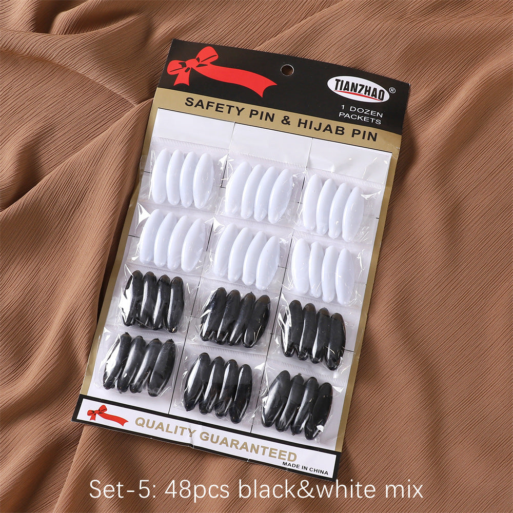 Oval Needle Color Muslim Headscarf Needle Scarf