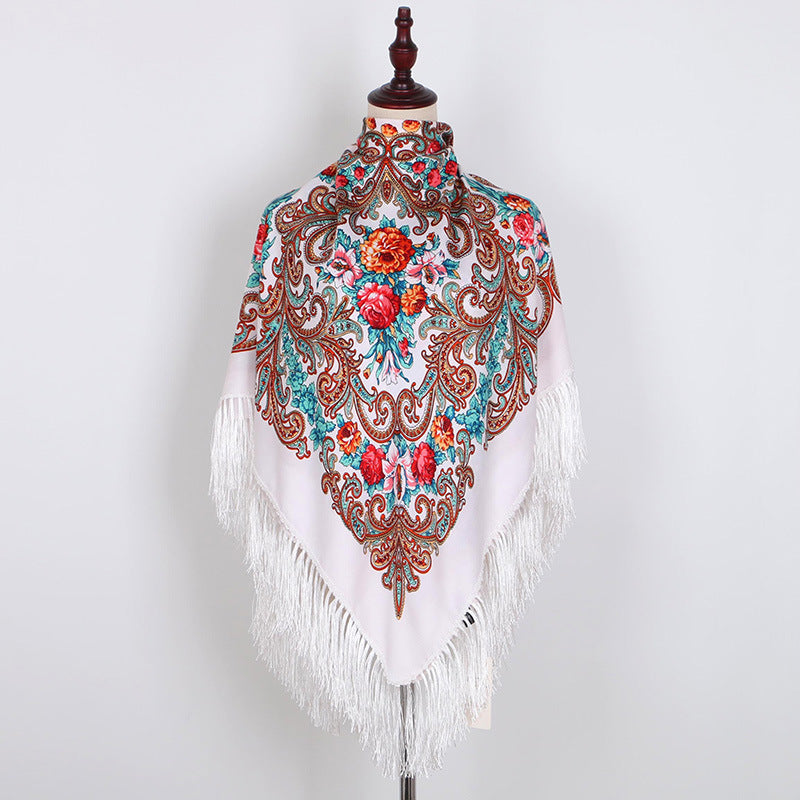 Russian Style Muslim Autumn And Winter Warm Shawl