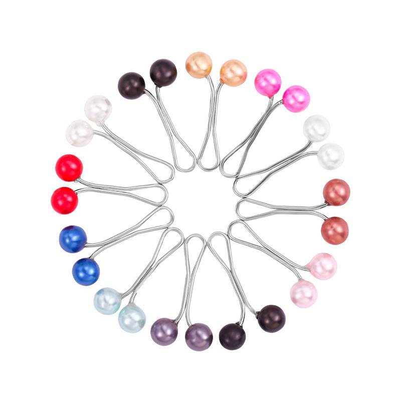Creative Women's U-type Needle Pearl Scarf Clip Muslim Style Accessories Neck Clip Headscarf Accessories Small Jewelry